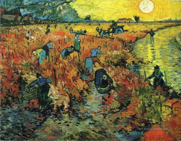  rote Kunst - Roten Weinberge bei Arles Vincent van Gogh